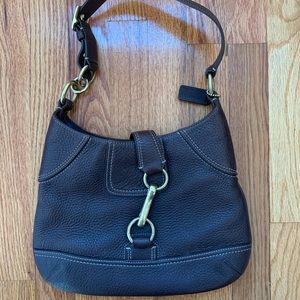 Coach vintage dark brown slim shoulder bag